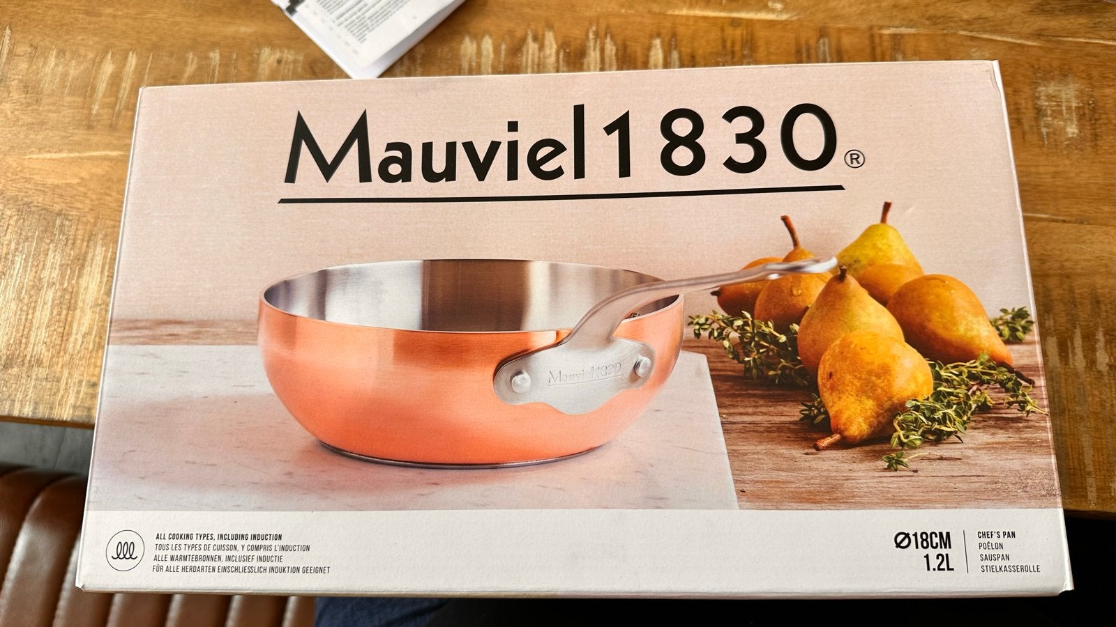 Nieuwe Mauviel 1830 Chef's Pan - 18cm, 1.2L, Koper, Nieuw, Ophalen of Verzenden, Kookpan