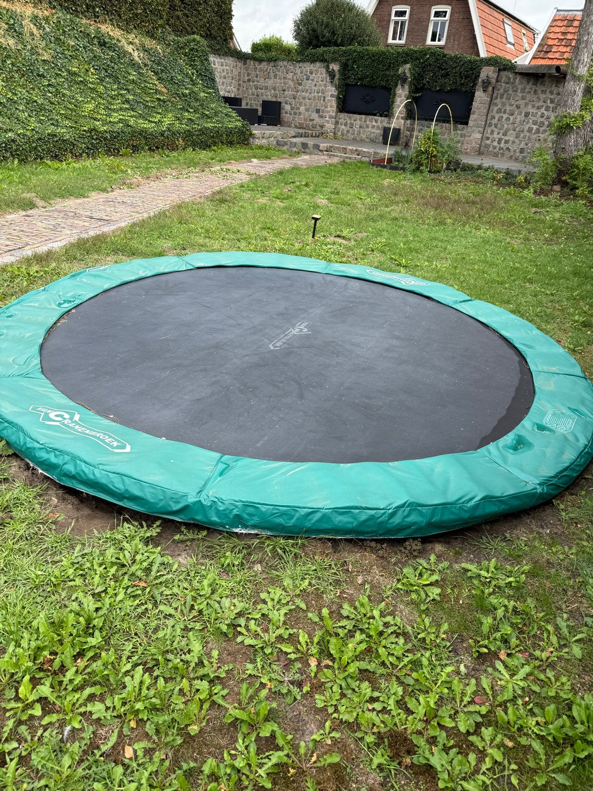 Grote ingegraven trampoline van Cranenbroek 3.65 mtr, Ophalen, Gebruikt