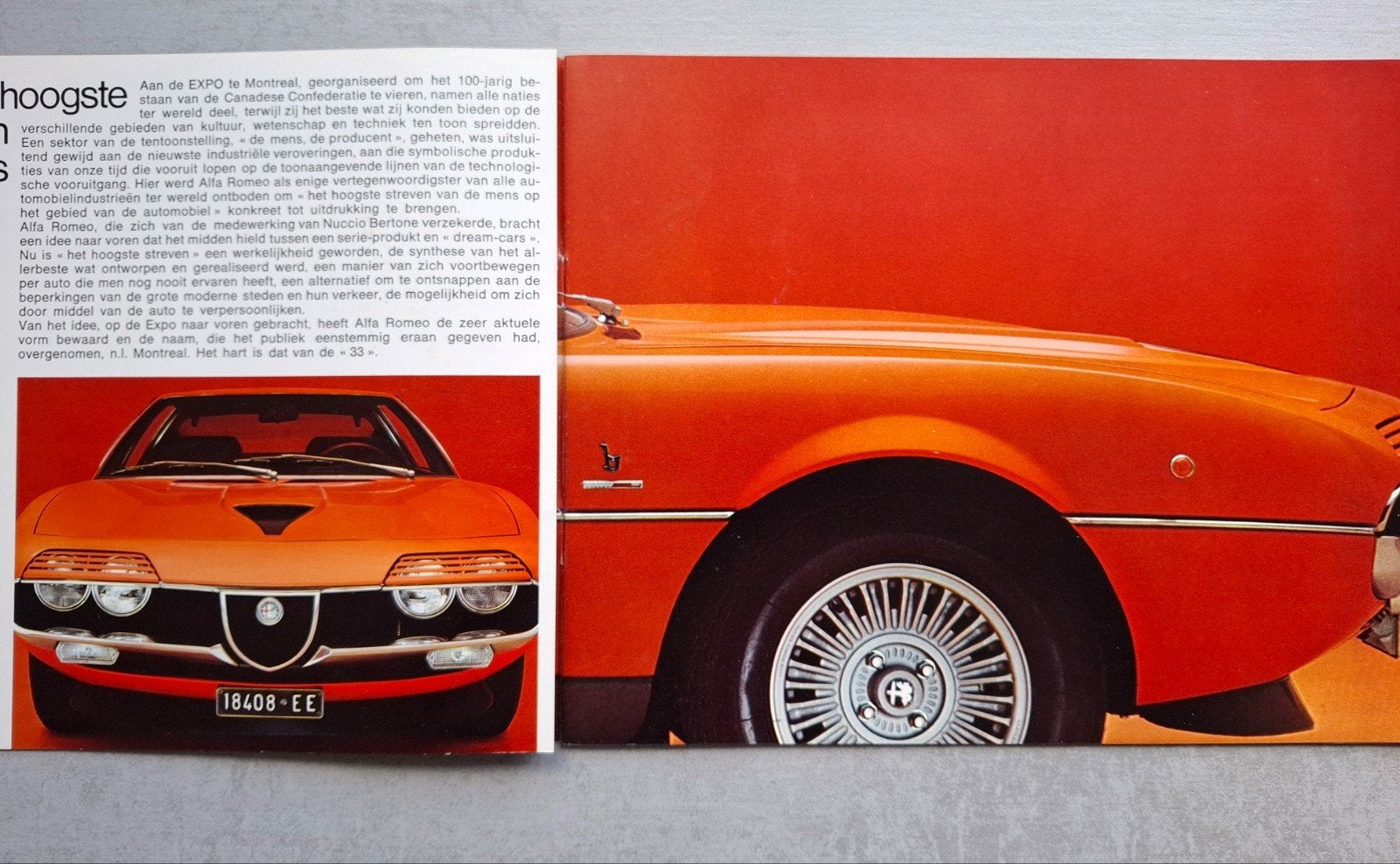 Alfa Romeo Montreal brochure - 1973, Ophalen of Verzenden, Zo goed als nieuw, Alfa Romeo