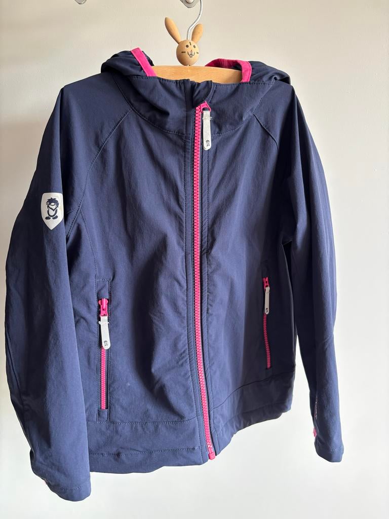 TROLLKIDS softshell navy/magenta 116 zomer windjack, Kinderen en Baby's, Kinderkleding | Maat 116, Ophalen of Verzenden, Gebruikt