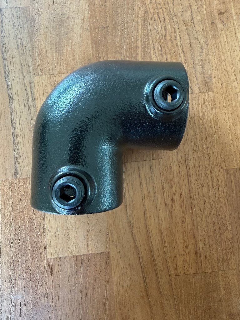 Nieuw zwart gietijzeren kniestuk voor steiger, Ophalen of Verzenden, Nieuw, Overige typen, Minder dan 2 meter