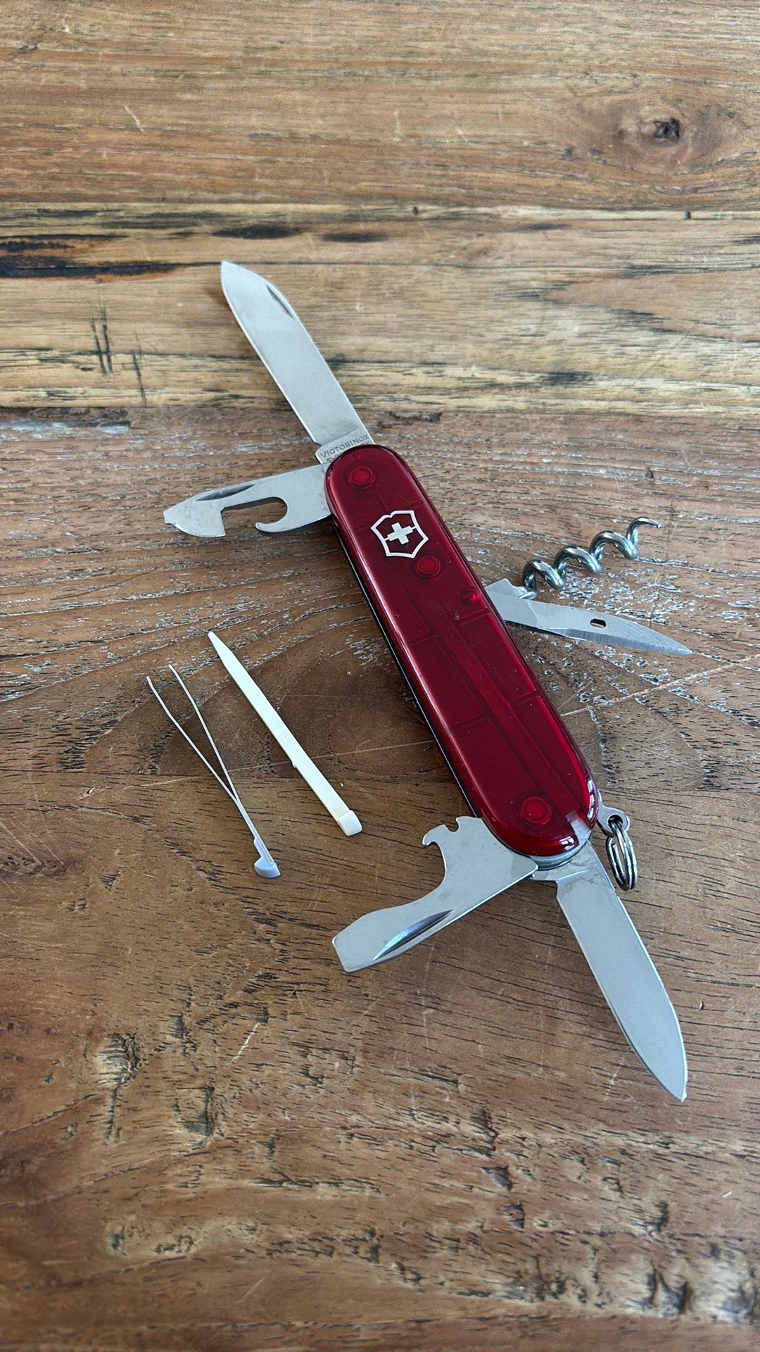 Victorinox Spartan Zwitsers Zakmes - Rood, Ophalen of Verzenden, Zo goed als nieuw