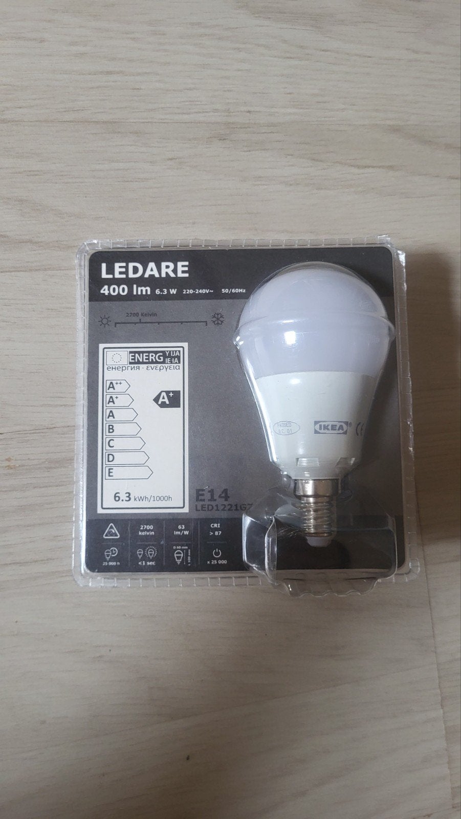 ledare 400lm ledlamp E14 2700k, 30 tot 60 watt, Led-lamp, E14 (klein), Nieuw