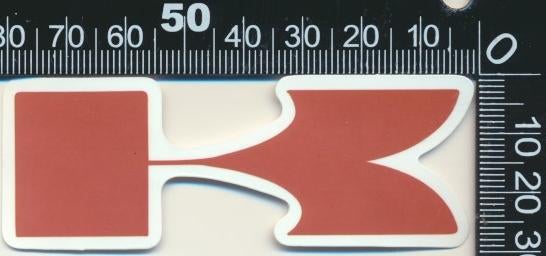 Sticker: Kawasaki (K - Rood), Ophalen of Verzenden, Zo goed als nieuw, Auto of Motor