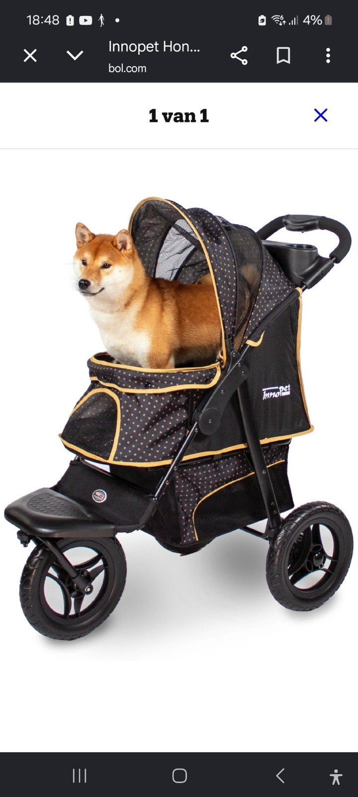 Innopet honden buggy, Dieren en Toebehoren, Honden-accessoires, Ophalen, Zo goed als nieuw