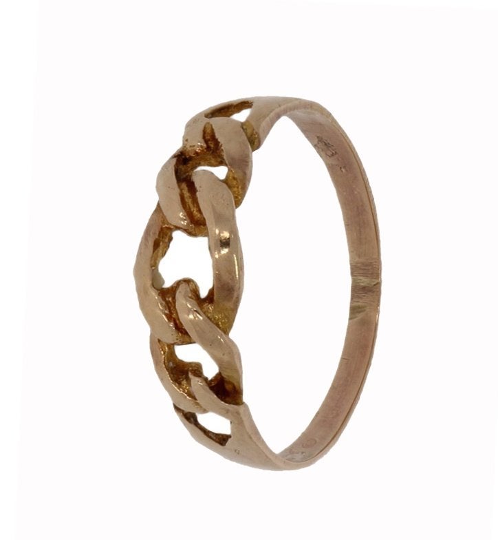 Band ring 14 karaats goud dames design opengewerkt