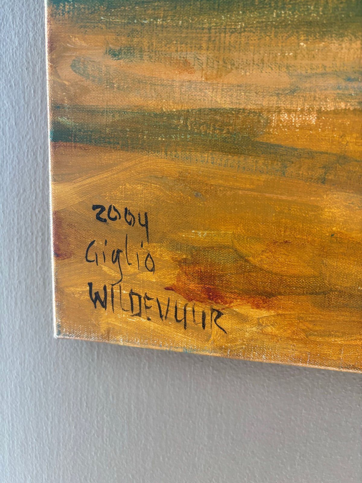 Schilderij "Giglio" van Maya Wildevuur (2004), Ophalen, Gesigneerd, Textiel, Figuren