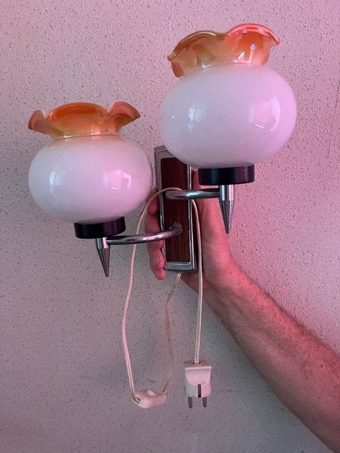 vintage dubbele wandlamp, Ophalen