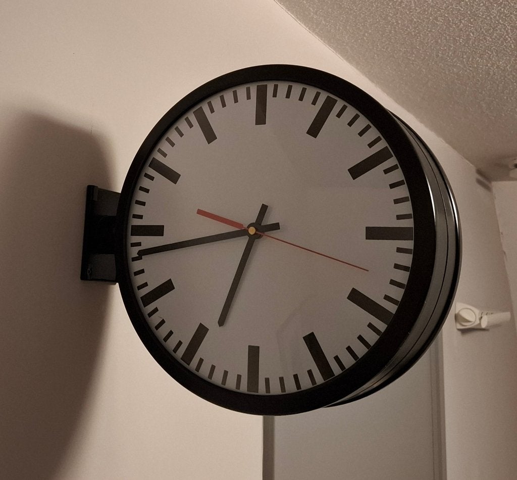 Stationsklok, Ophalen, Zo goed als nieuw, Analoog, Wandklok