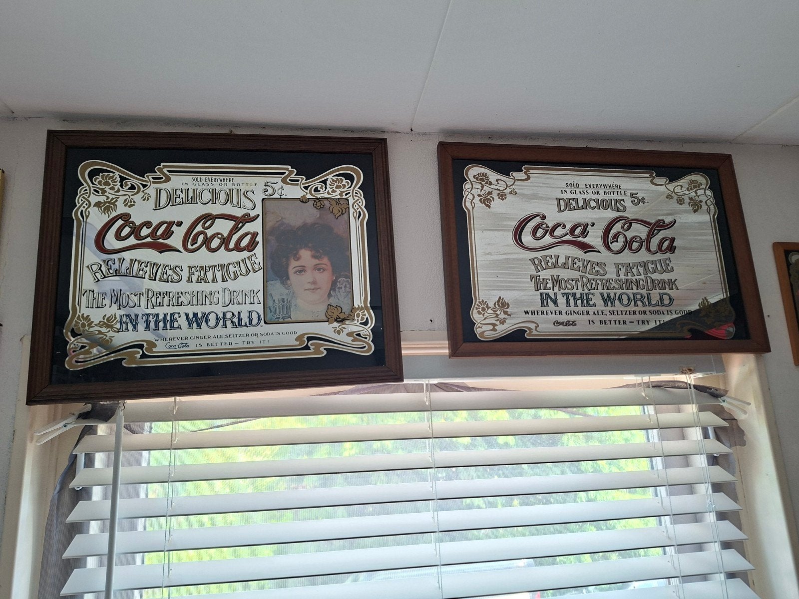 Vintage Coca-Cola Spiegels - Diverse Ontwerpen, Ophalen, Rechthoekig, 50 tot 100 cm, Minder dan 100 cm