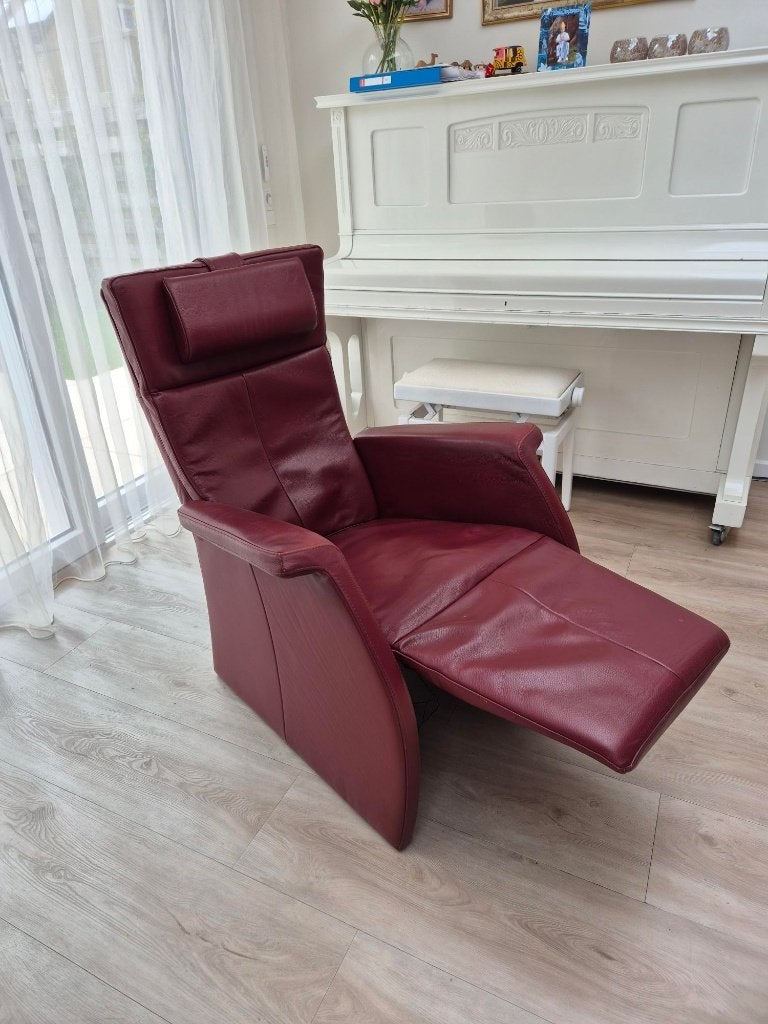Relax Fauteuil - Leer - Accu, Ophalen, Gebruikt, Minder dan 75 cm, Leer