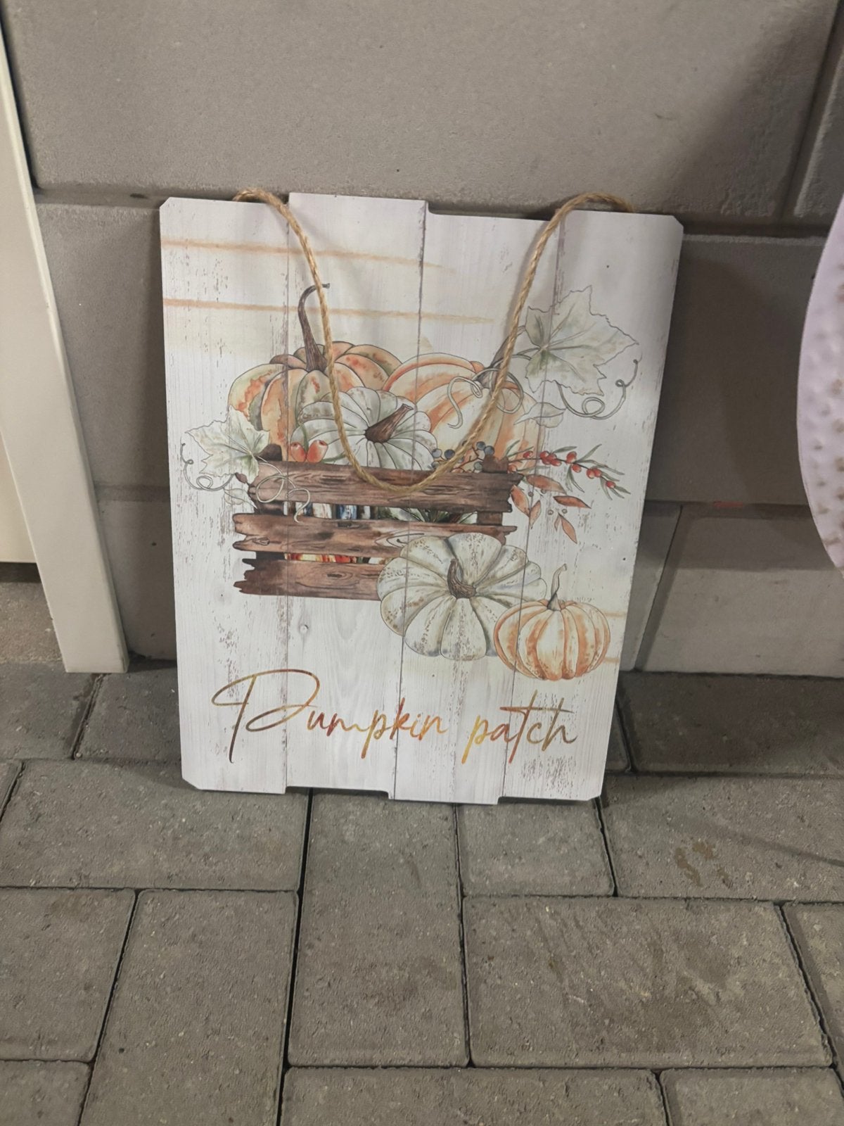 Nieuw pompoen bord herfst decoratie, Wandbord, Ophalen of Verzenden, Nieuw