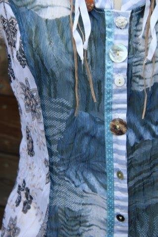 Top wit/ blauw Bottega mt M Vaste prijs, Kleding | Dames, Maat 38/40 (M), Blauw, Ophalen of Verzenden, Zo goed als nieuw