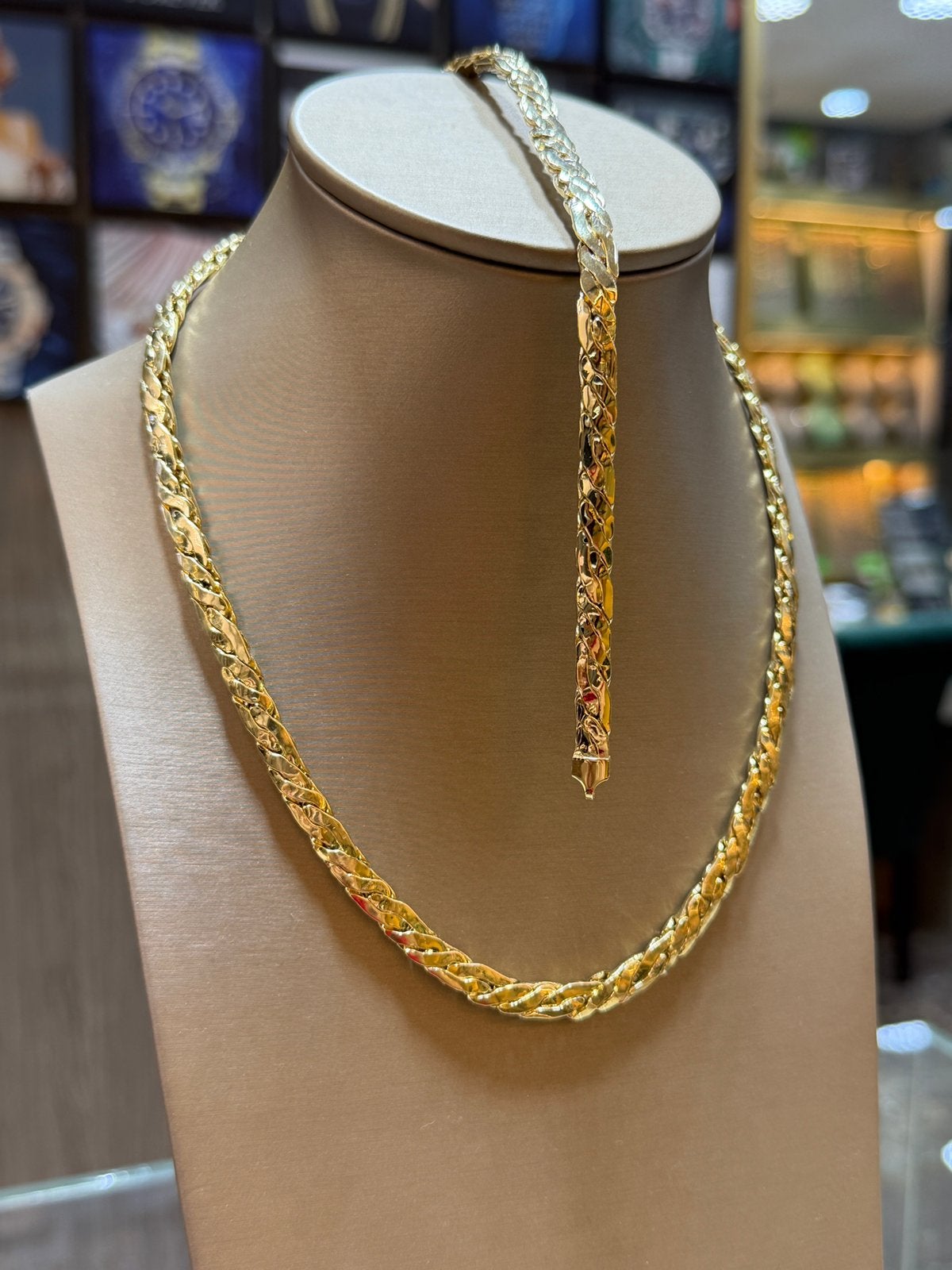18KT Goud - 20 Gram - Collier en Armband - Vrouwenketting, Sieraden, Tassen en Uiterlijk, Kettingen, Ophalen, Nieuw, Goud