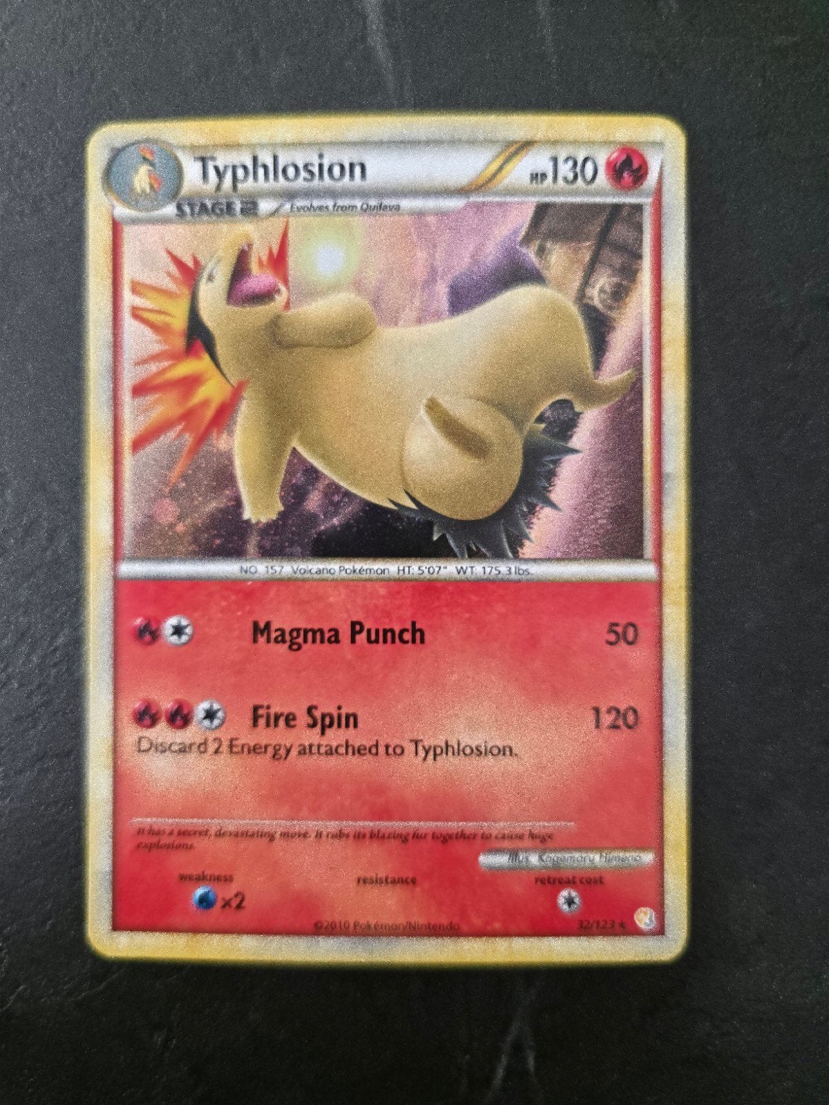 Typhlosion HS 32 holo, Ophalen of Verzenden, Zo goed als nieuw