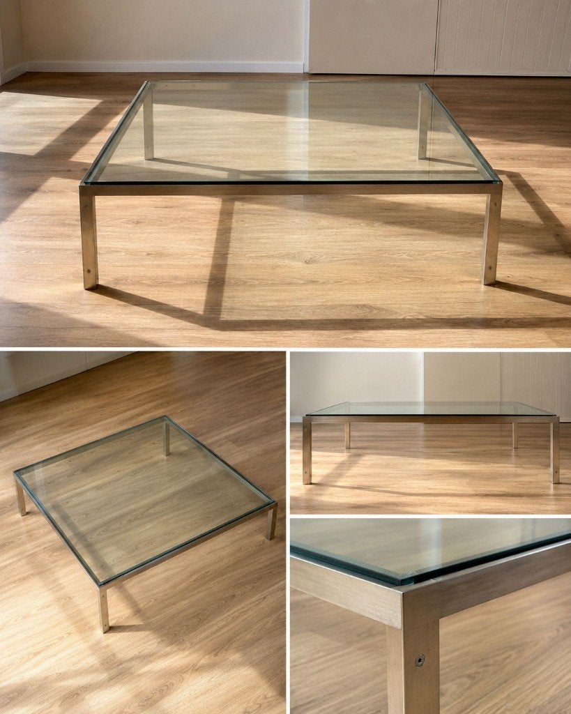 Salontafel, Ophalen, 100 tot 150 cm, Vierkant, Zo goed als nieuw