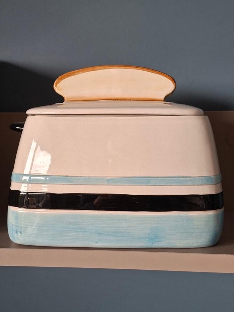 Vintage 1994 Toaster Cookie Jar - Sunshine Taiwan, Ophalen of Verzenden, Zo goed als nieuw, Voorraadpot, Steen/keramiek