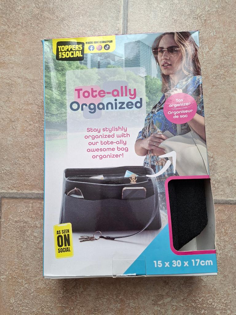NIEUWE Tas organizer zwart 15x30x17 cm, Ophalen of Verzenden, Nieuw, Zwart, Overige typen