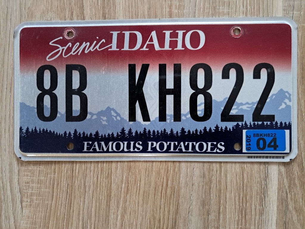 Kentekenplaat Idaho usa., Verzamelen, Ophalen of Verzenden, Gebruikt, Auto's