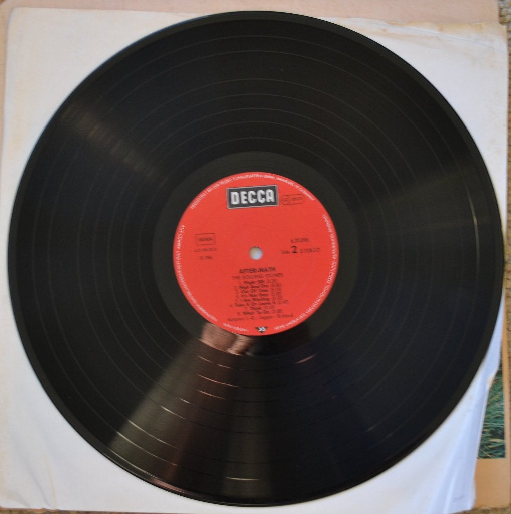 lp vinyl rolling stones - after-math 1966 geen hoes, Cd's en Dvd's, Vinyl | Rock, Ophalen, Gebruikt, 12 inch, Poprock