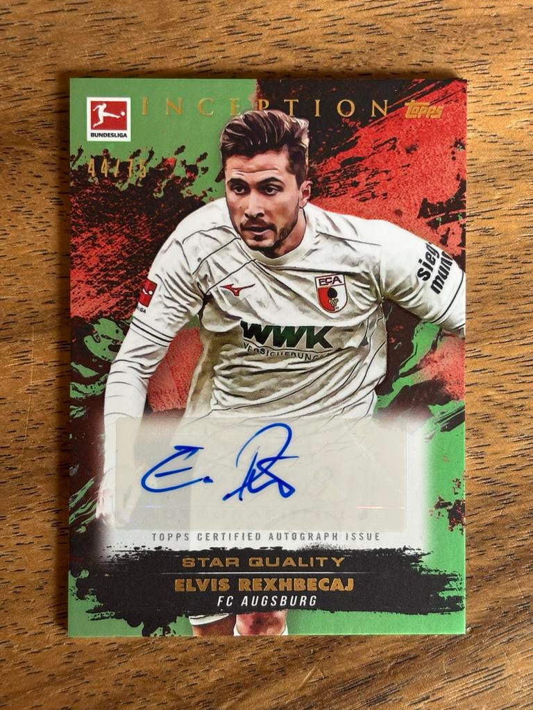 Elvis Rexhbecaj Autograph Kaart - Topps Inception Bundesliga, Ophalen of Verzenden, Nieuw, Buitenlandse clubs, Spelerskaart