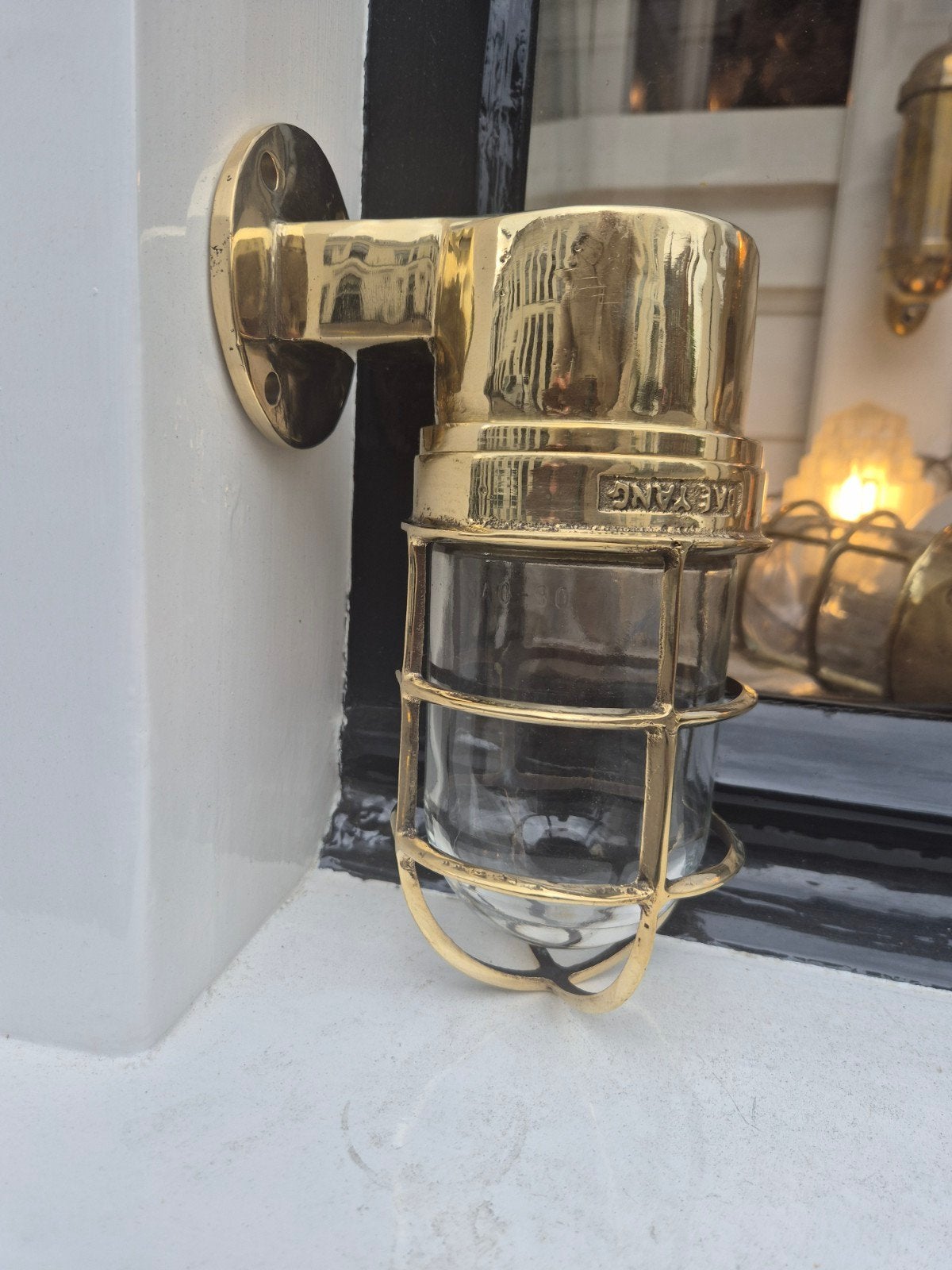 Grote partij messing wandlamp tuinlamp scheepslamp 175ps, Ophalen of Verzenden, Metaal