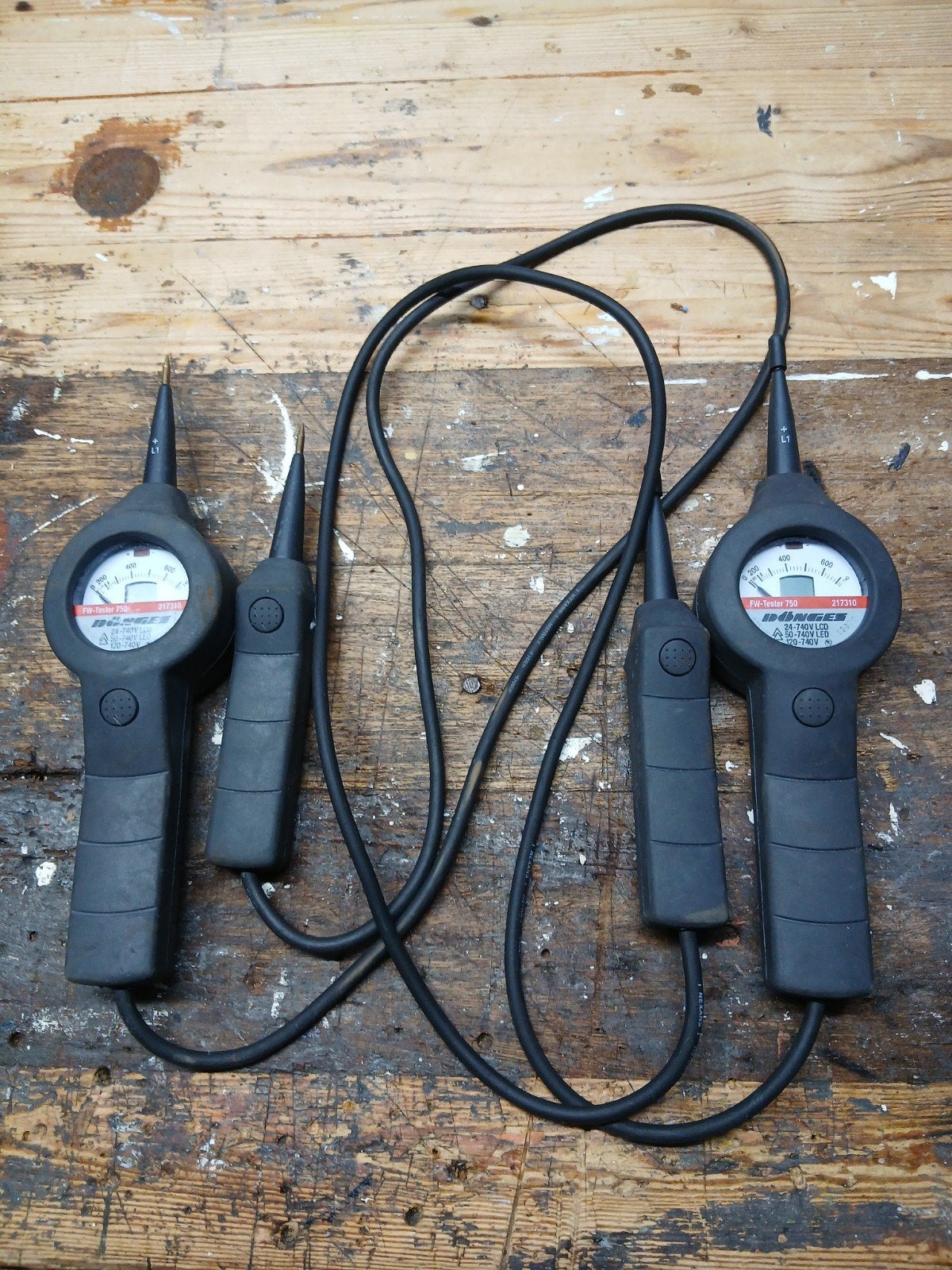 2x Spanningstester 0-750V - Goed Werkend, Doe-het-zelf en Verbouw, Ophalen of Verzenden, Gebruikt, Elektriciteit