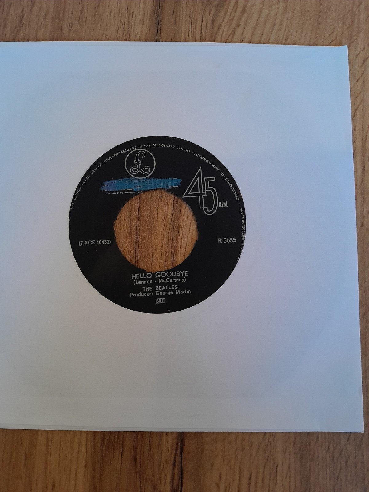 the beatles 7inch hello goodbye, Ophalen of Verzenden, Zo goed als nieuw, Pop