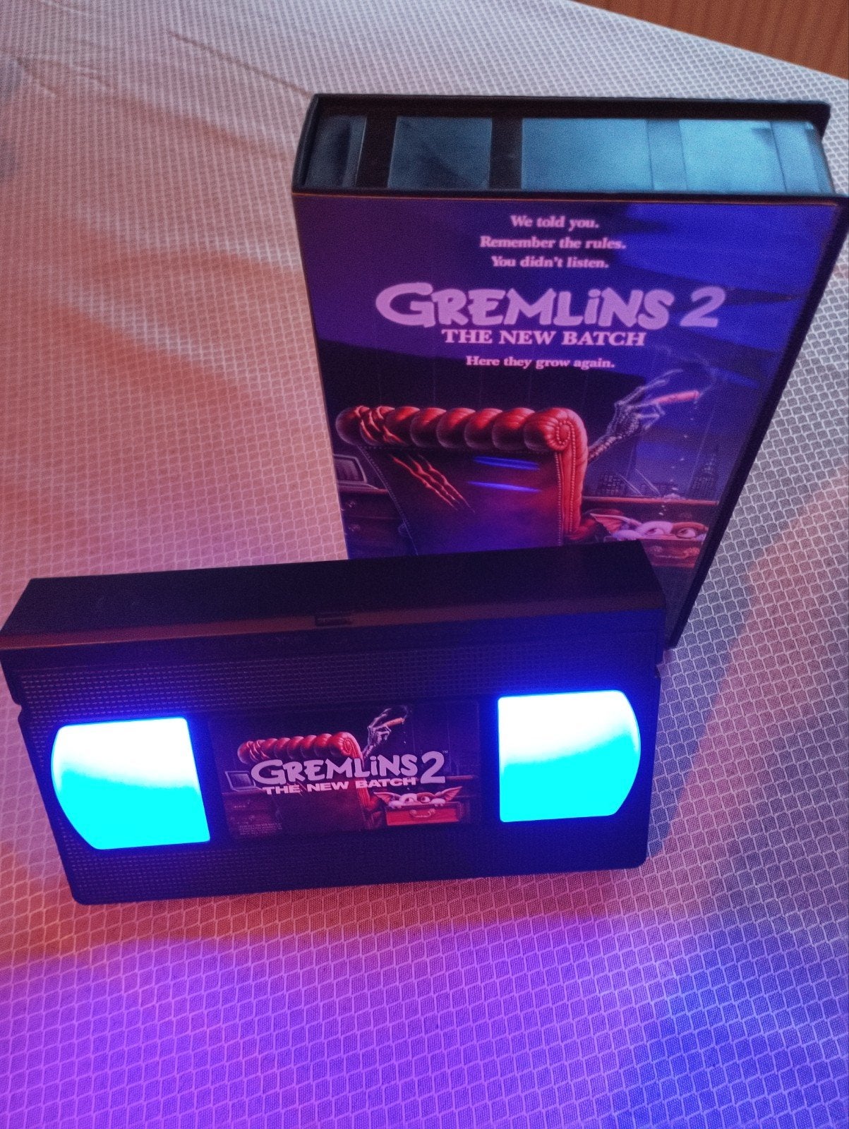 Gremlins 2 VHS Cassette Light - USB & Batterij Voeding, Vintage, Zwart, Kunststof, Ophalen of Verzenden