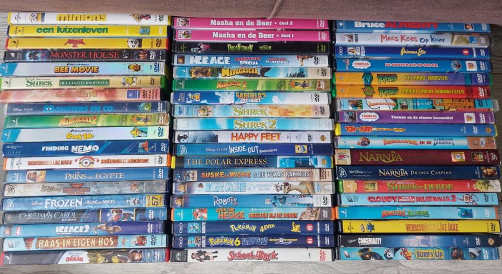 113 kinderfilms/animatie/comedy op DVD, Cd's en Dvd's, Dvd's | Kinderen en Jeugd, Zo goed als nieuw, Vanaf 6 jaar, Ophalen of Verzenden