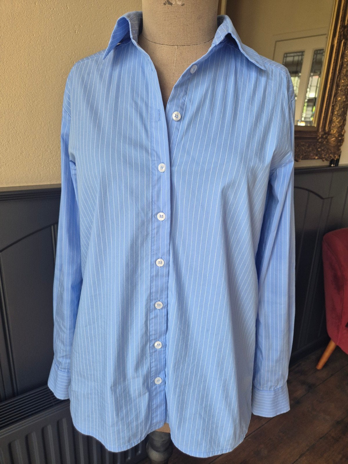 La Dress prachtige blouse S np €189,= NIEUWSTAAT!, Kleding | Dames, Blauw, La Dress, Ophalen of Verzenden, Zo goed als nieuw