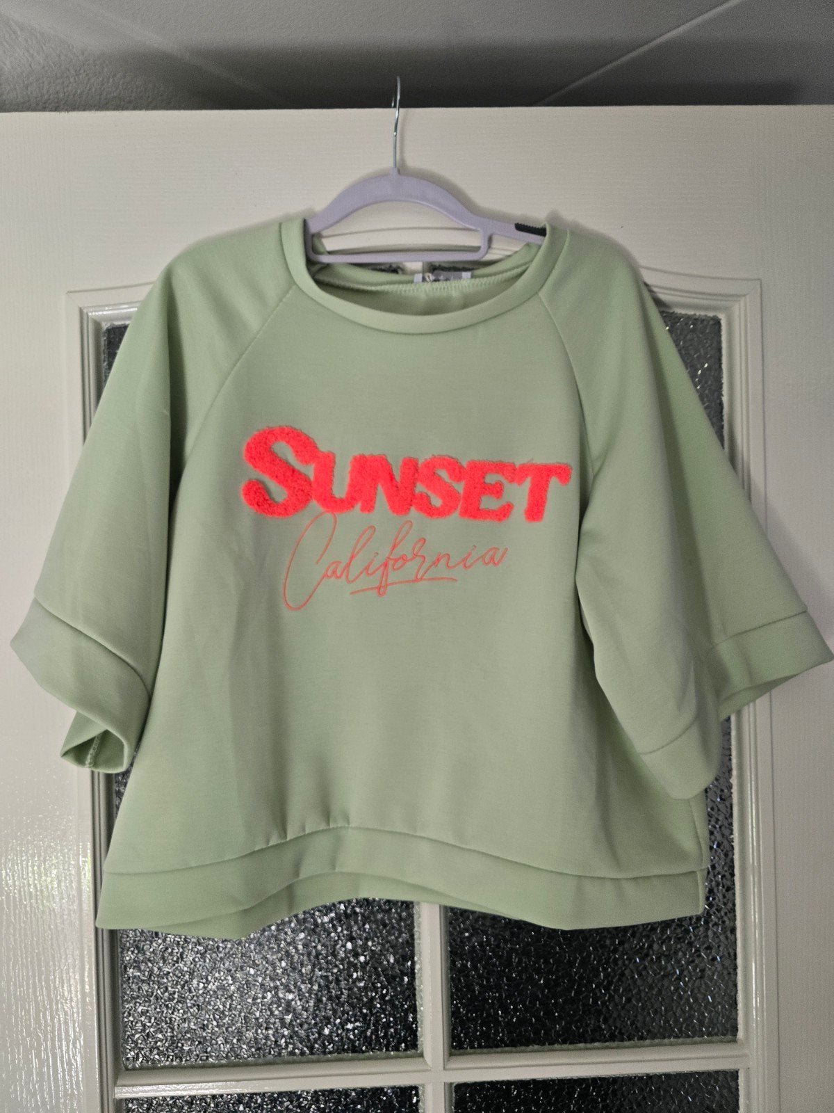 Nieuw shirt sunset mint koraal 40 42 44, Ophalen of Verzenden, Nieuw, Maat 42/44 (L), Korte mouw