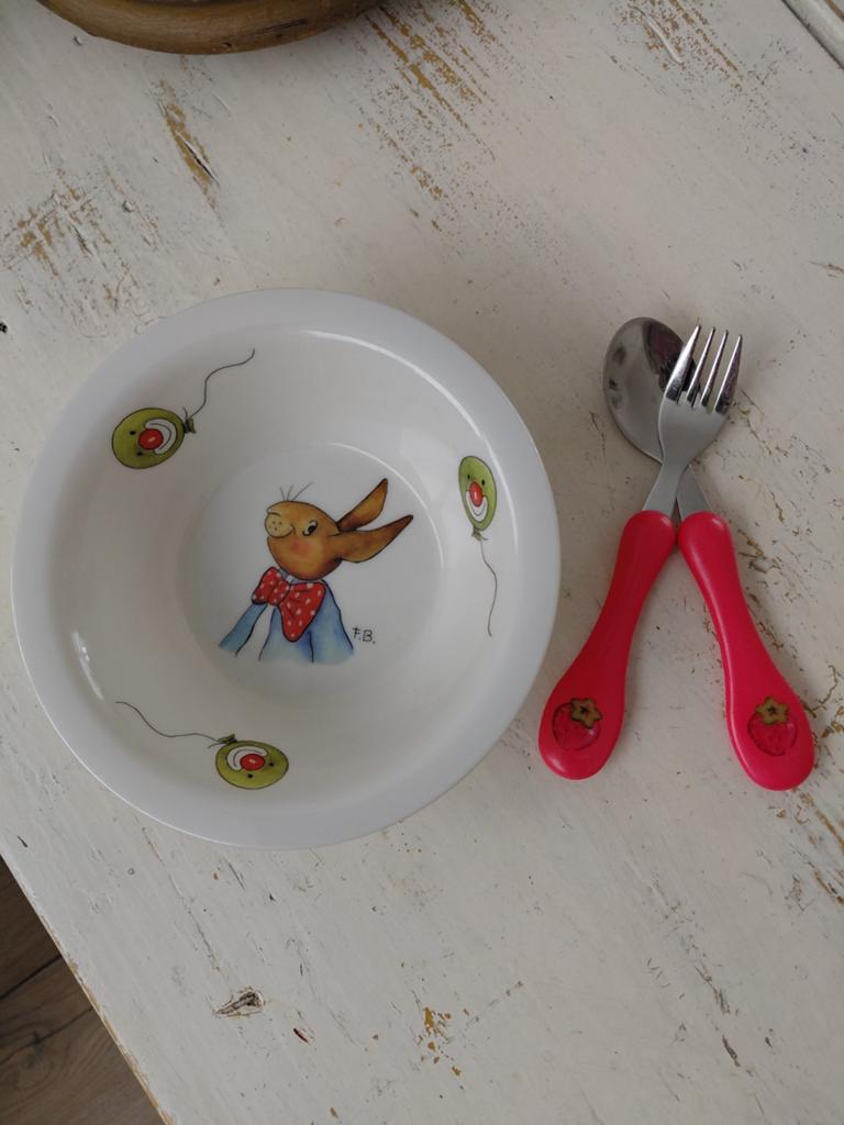 Peuterbordje met bestek, Ophalen of Verzenden, Overige typen