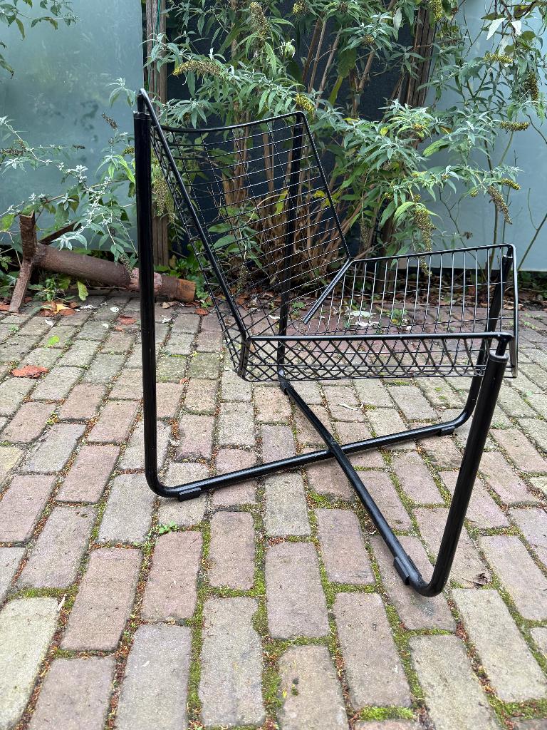 Niels Gammelgaard fauteuil model Jarpen de klassieker, Ophalen, Gebruikt, 75 tot 100 cm, Metaal