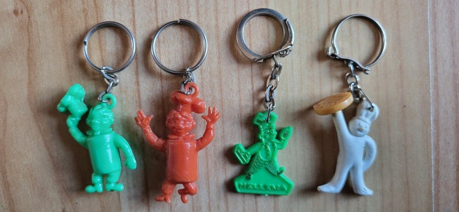 Bakker en koekjes Reclamesleutelhangers Jaren 60, Verzamelen, Verzenden, Gebruikt
