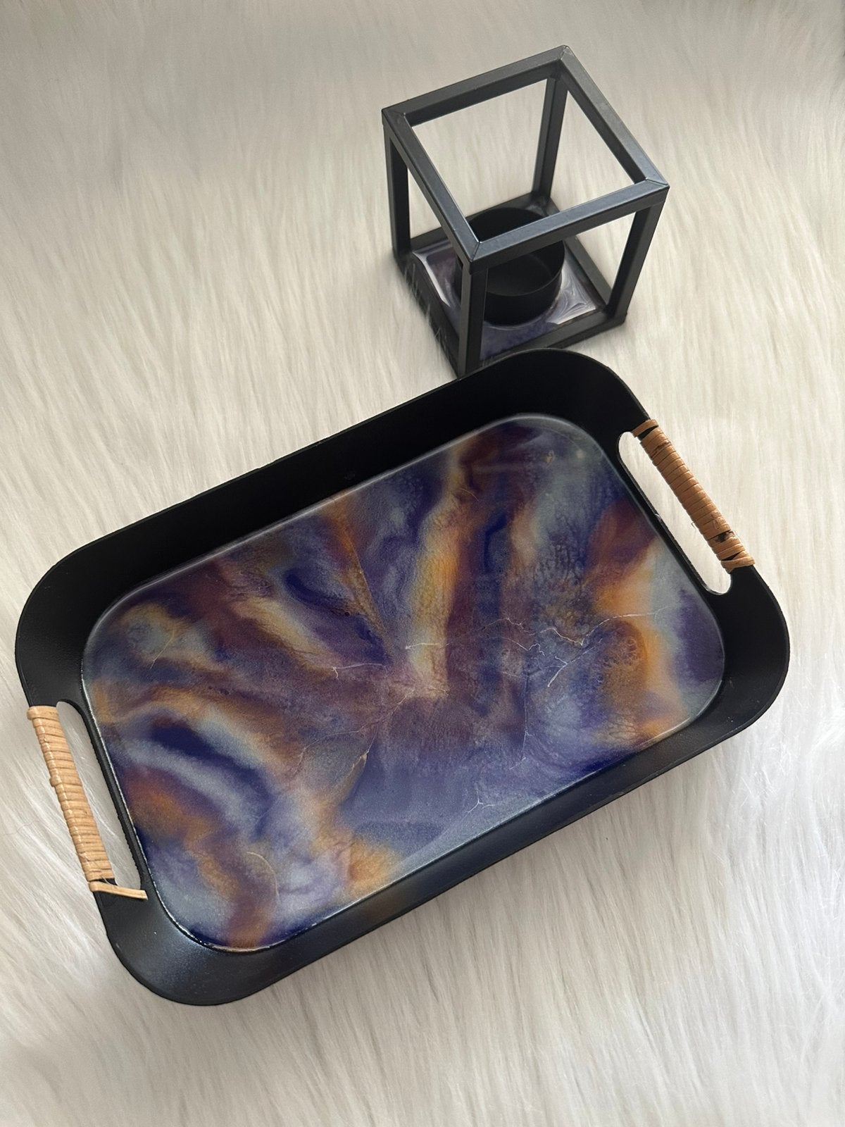 Epoxy plateutje ingegoten, Huis en Inrichting, Woonaccessoires | Onderzetters, Ophalen of Verzenden, Nieuw