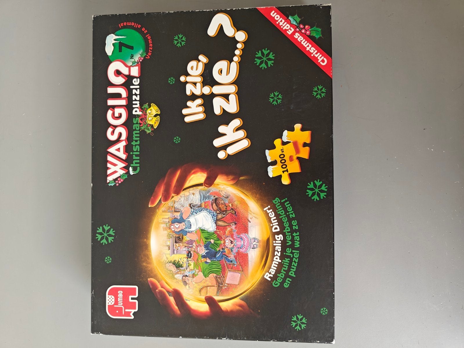 Wasgij? Christmas puzzel nr. 7 - Rampzalig Diner!, Ophalen, 500 t/m 1500 stukjes, Zo goed als nieuw, Legpuzzel