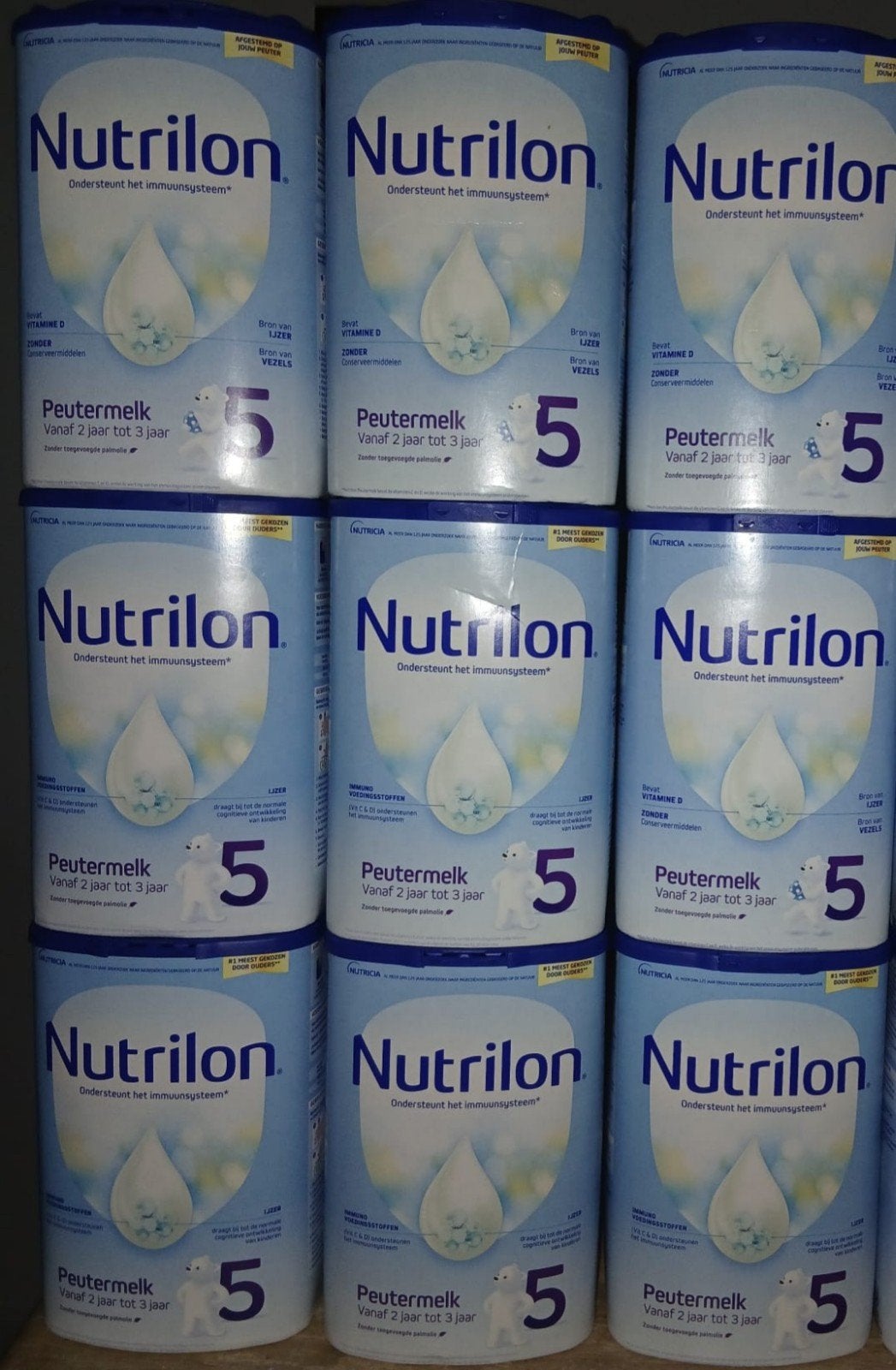 9 Ongeopende pakken Nutrilon peutermelk NR5 THD 23/03/27, Ophalen of Verzenden, Nieuw, Overige typen, Nutrilon