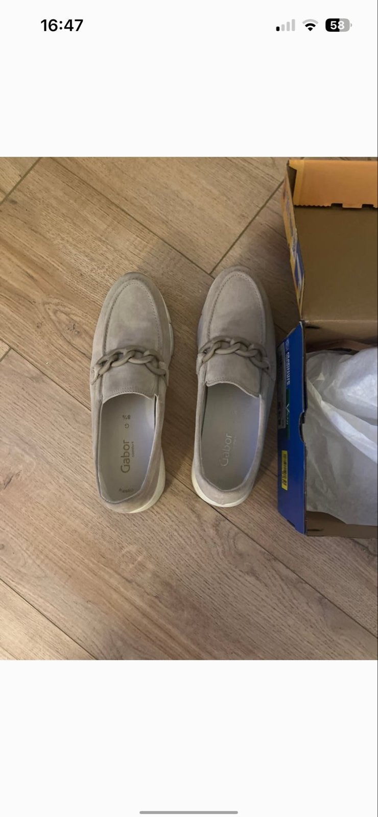 Gabor Comfort OptiFit loafers/mocassins - Suède twv €149,99, Beige, Nieuw, Ophalen of Verzenden, Espadrilles of Moccasins