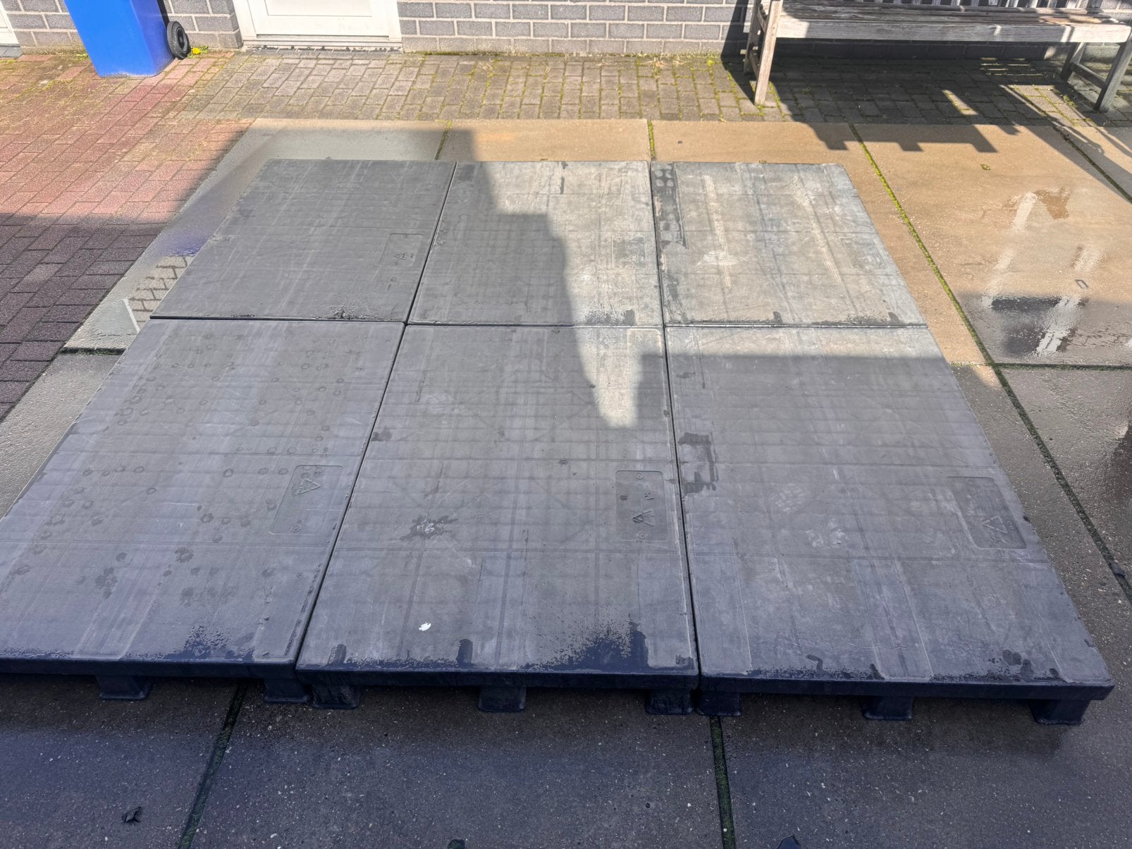 Kunststof pallets 80x120 zonder randje voortent pallets, Ophalen, Zo goed als nieuw