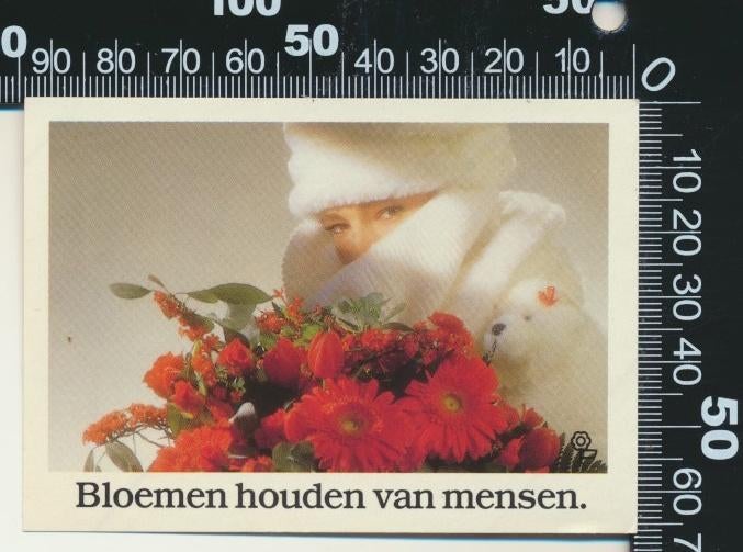 Sticker: Bloemen houden van mensen - Winter, Ophalen of Verzenden, Zo goed als nieuw, Bedrijf of Vereniging