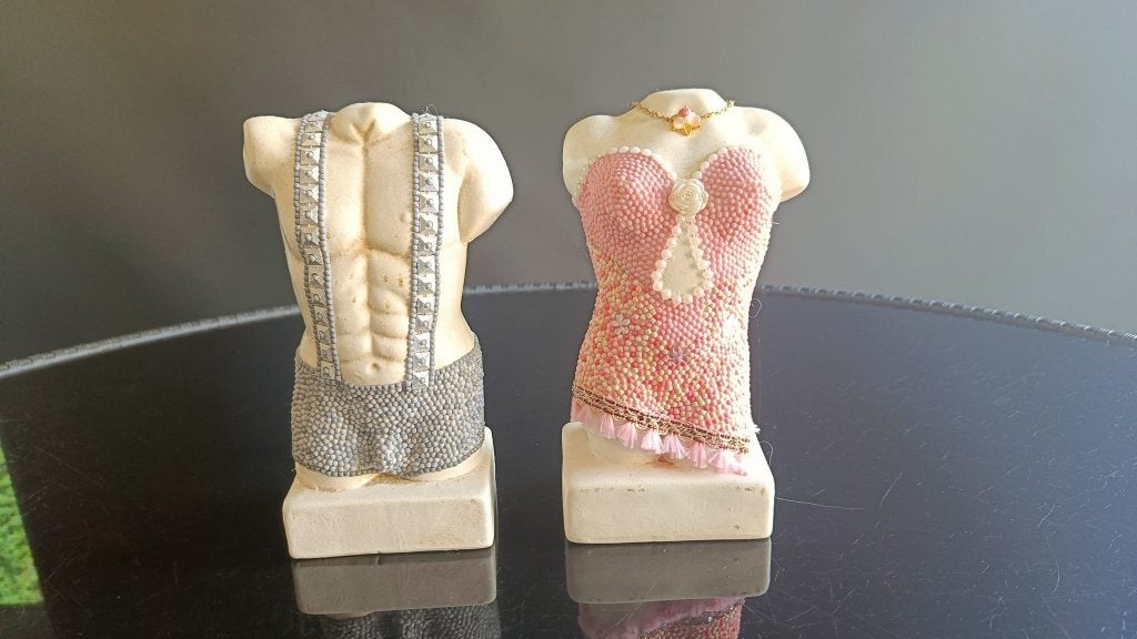 Borstbeeldjes  Man & Vrouw Borst Beeldjes 18 stuks, Ophalen, Nieuw, Knutselwerk, Steen of Keramiek