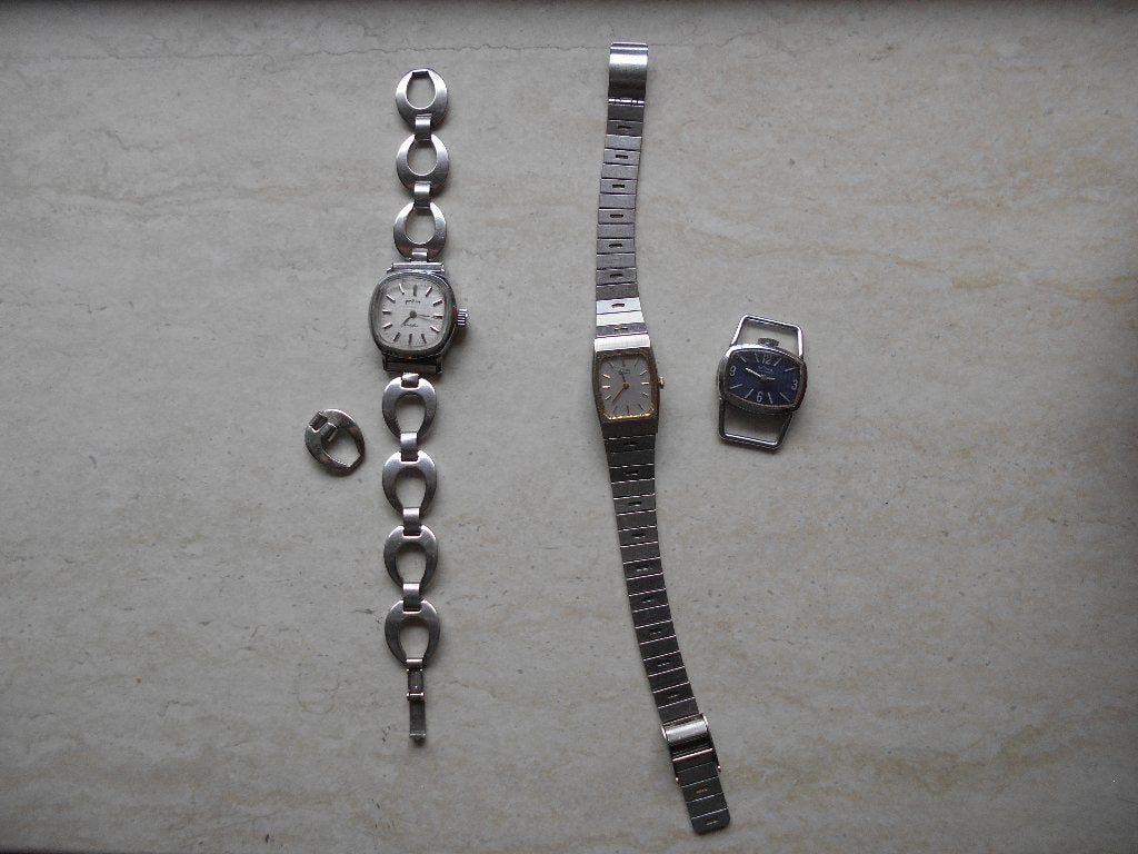 3 vintages dames horloges, Sieraden, Tassen en Uiterlijk, Horloges | Dames, Gebruikt, Staal, Polshorloge, Ophalen of Verzenden