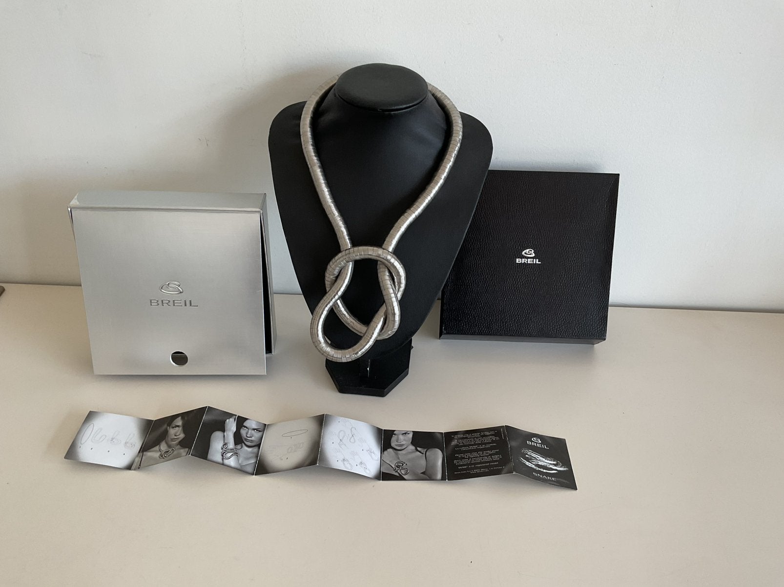 BREIL ketting type SNAKE ( Italie) in originele doos., Overige materialen, Verstelbaar, Ophalen of Verzenden, Zo goed als nieuw