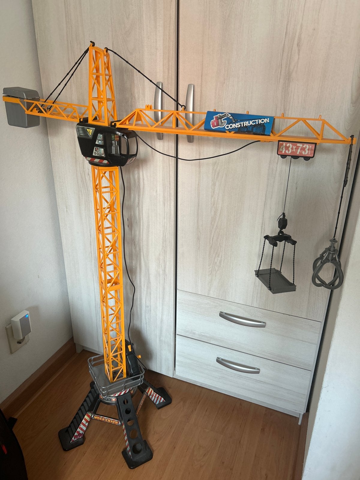 Dickie Toys Giant Constructie Kraan 120cm met Afstandsbedien, Ophalen, Gebruikt, Bouwen
