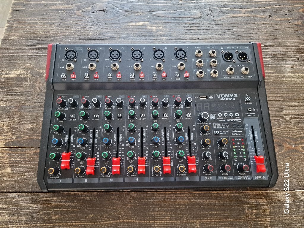 Vonyx VM-KG10 Mengpaneel, Muziek en Instrumenten, Mengpanelen, Ophalen of Verzenden, Zo goed als nieuw, 5 tot 10 kanalen, Microfooningang