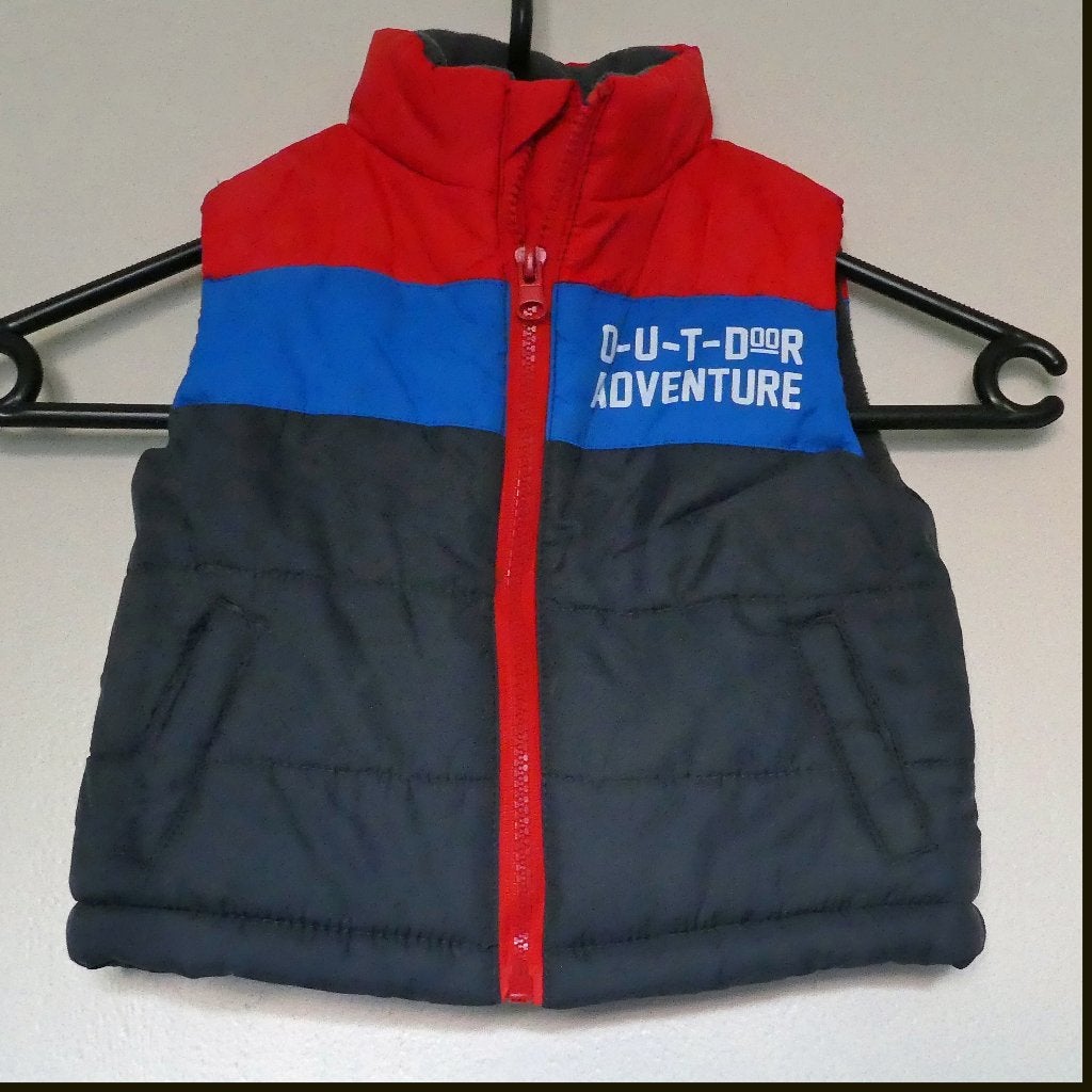 mooie blauw/rood gestreepte bodywarmer , maat 68, Zeeman, Gebruikt, Ophalen of Verzenden, Jasje