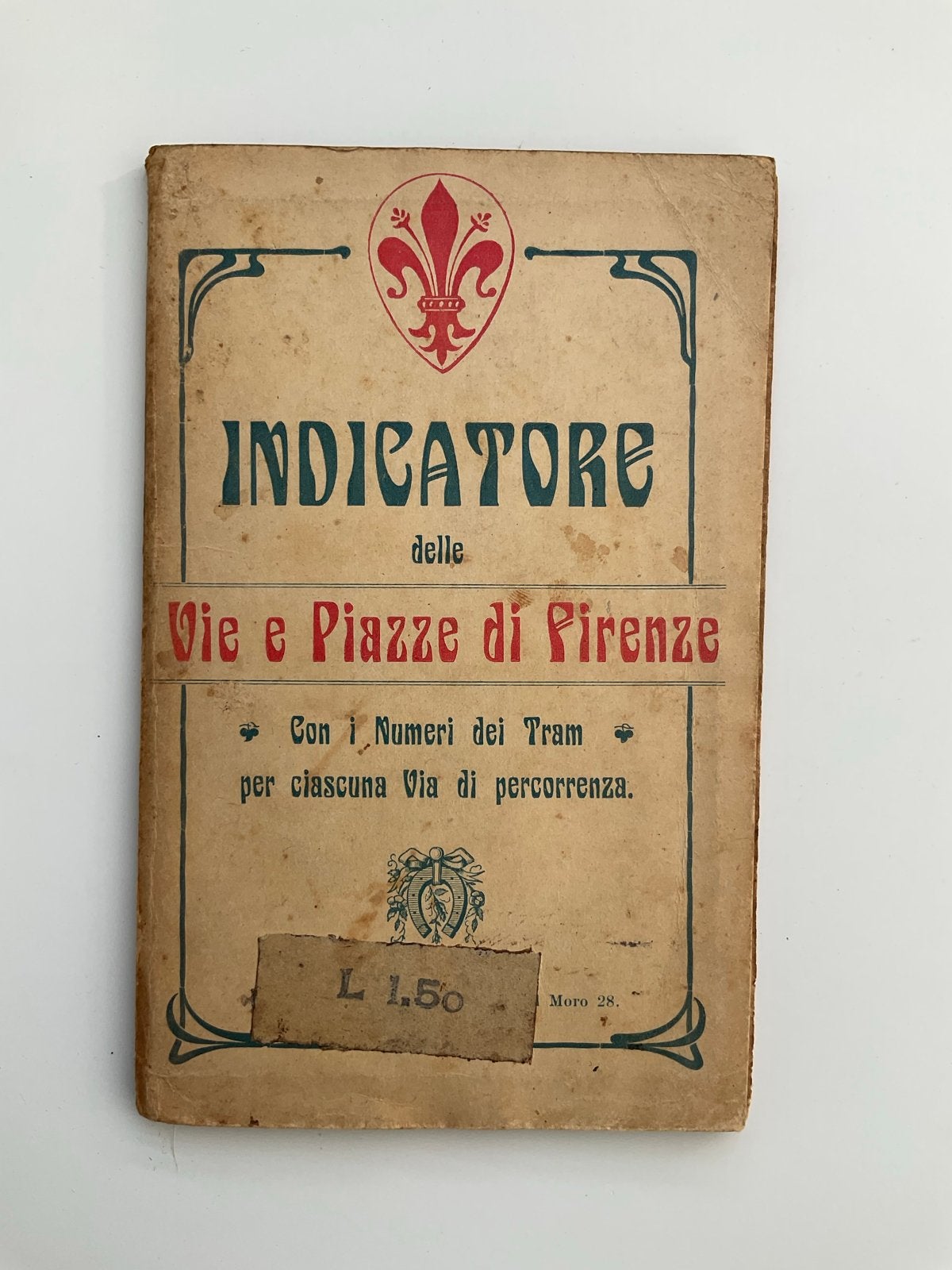 Vintage boekje straten en gebouwen Florence Italië, Europa, Ophalen of Verzenden, Reisgids of -boek, Gelezen