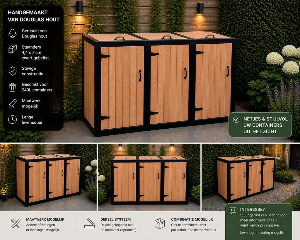 Douglas Kliko Ombouw | Container Ombouw | 1, 2 of 3, Ophalen, Nieuw, Hout, Containerberging