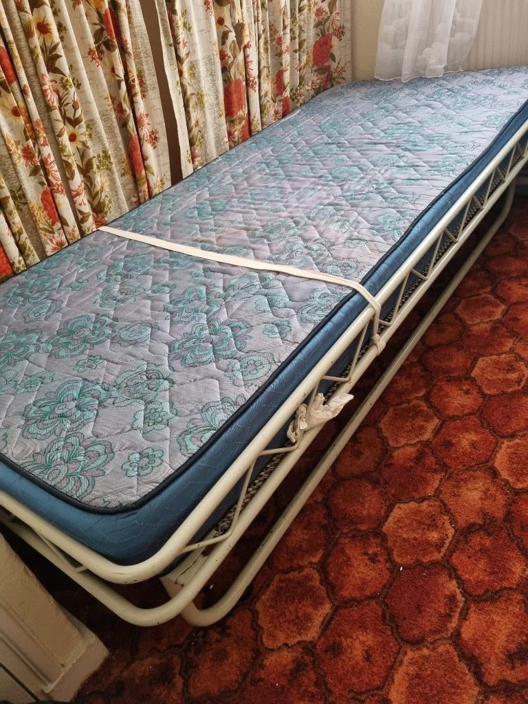 opklapbed, Huis en Inrichting, Slaapkamer | Bedden, Ophalen, Eenpersoons, Wit, 80 cm